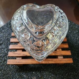 Vintage Homco Glass Heart-Shaped Candy Dish/Trinket Dish
